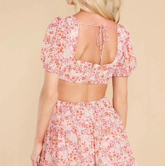 Something in the Air Red Floral Print Dress - Picture 8 of 11